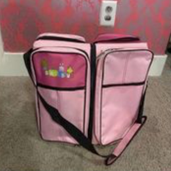 Convertible Diaper Bag/Changing Pad/Bed Girl Pink - Picture 3 of 5